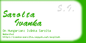 sarolta ivanka business card